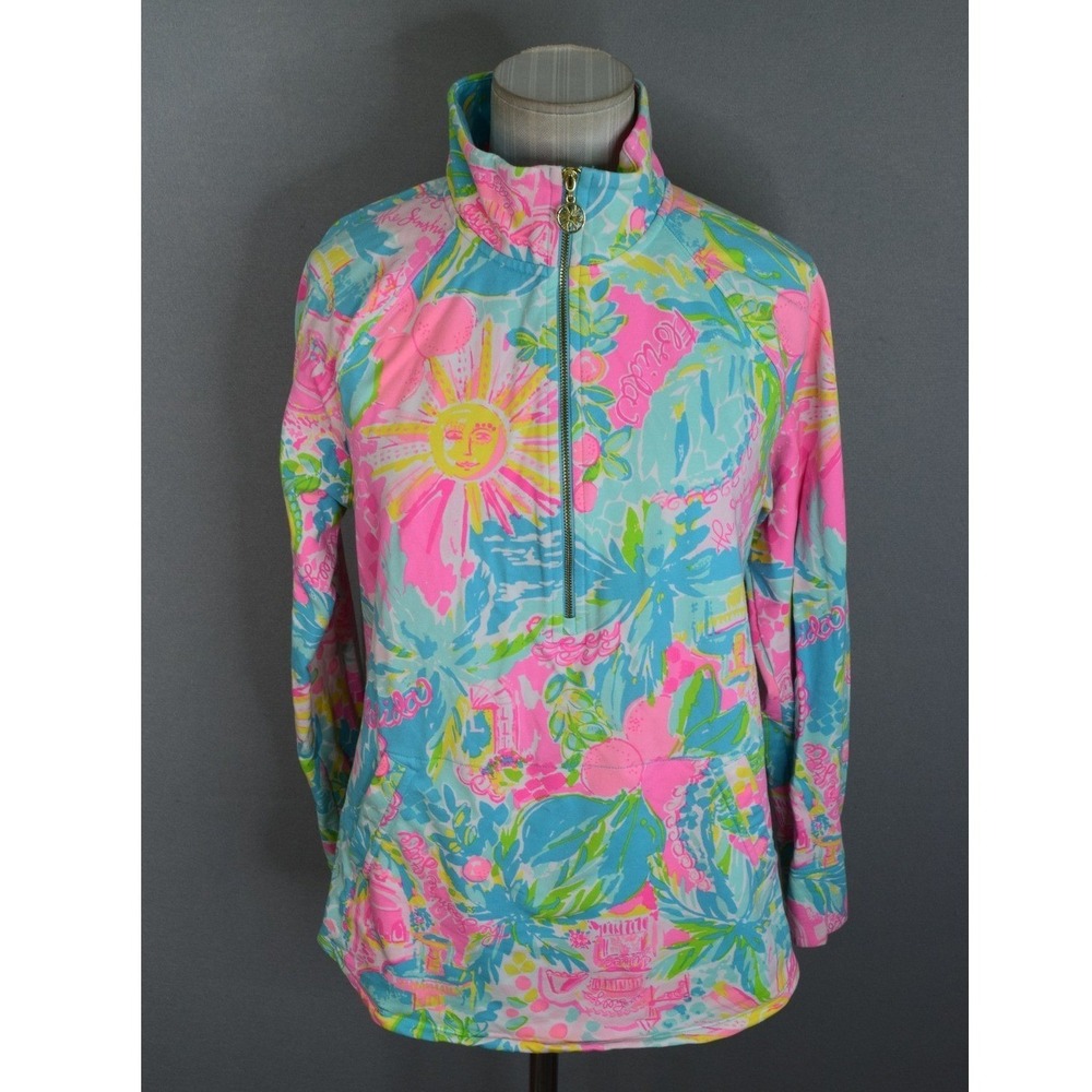 Lilly Pulitzer Skipper Popover Medium Pink Florida Sunshine State of Mind